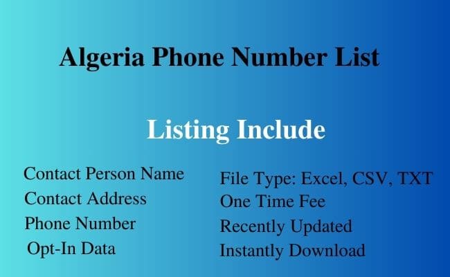 Algeria phone number list