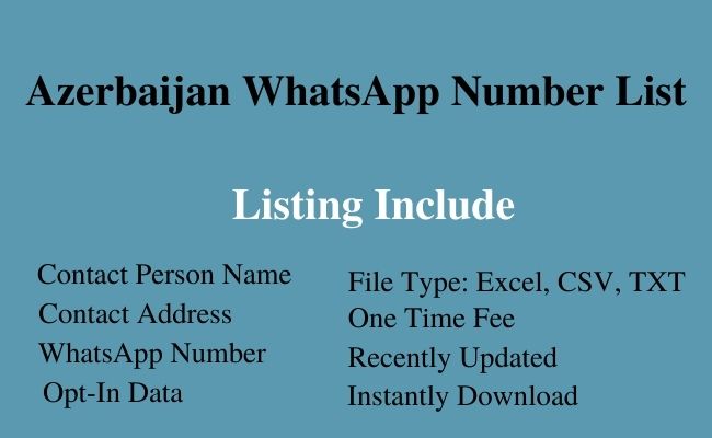 Azerbaijan whatsapp number list