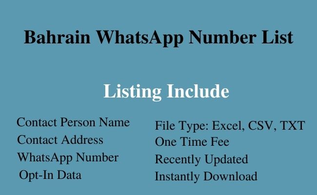 Bahrain whatsapp number list