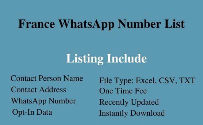 France whatsapp number list