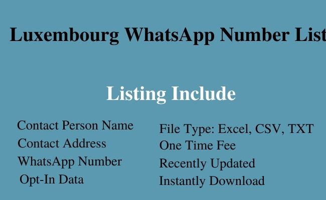 Luxembourg whatsapp number list