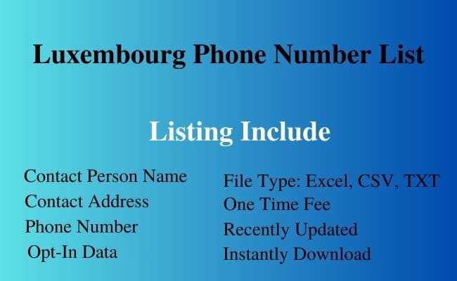 Luxembourg phone number list