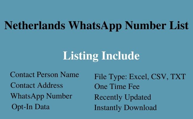 Netherlands whatsapp number list