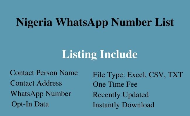 Nigeria whatsapp number list