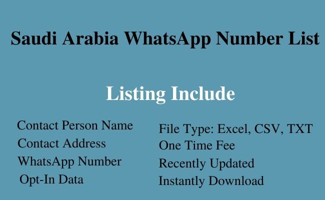 Saudi Arabia whatsapp number list