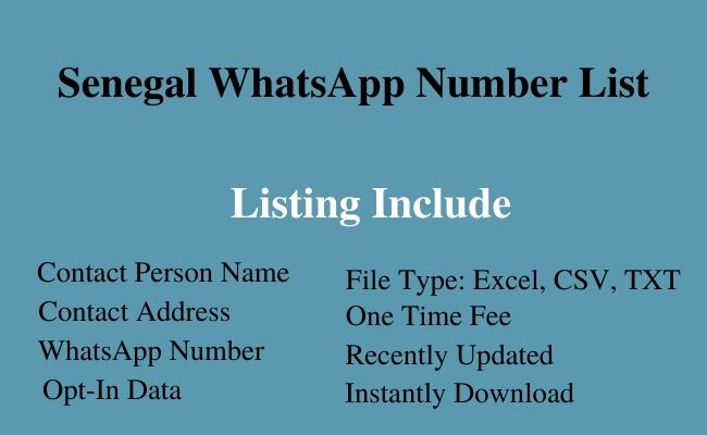 Senegal whatsapp number list