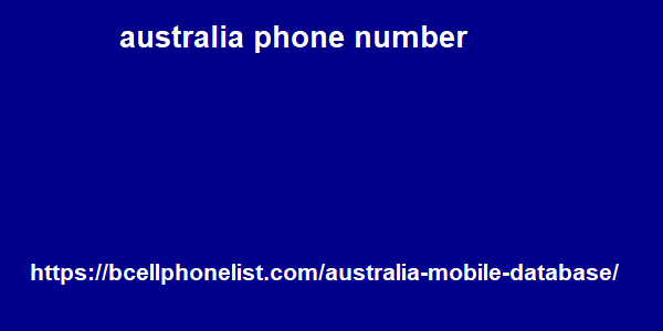 australia phone number